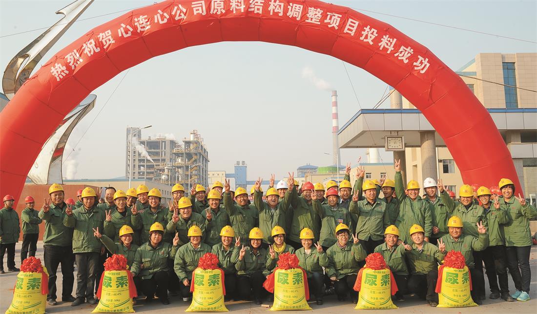 2013年，原料結(jié)構(gòu)調(diào)整項目開車成功